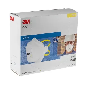 3M Aura 9312+ Respirator | FFP1 with Exhalation Valve for Enhanced Comfort