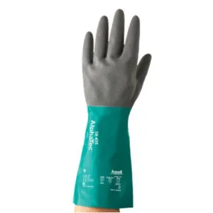 قفازات AlphaTec 58-435 النتريل الثقيلة - مقاومة للمواد الكيميائية